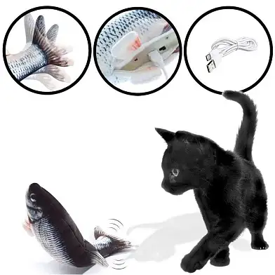 Homecat игрушка для кошек интерактивная шевелящаяся рыба на USB зарядке