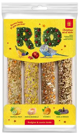 Купить Рио Новогодний набор палочек лакомство для волнистых попугаев и экзотов