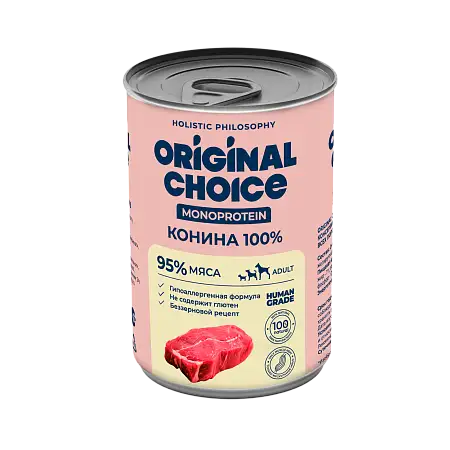 Купить original choice monoprotein adult консервы для собак всех пород конина